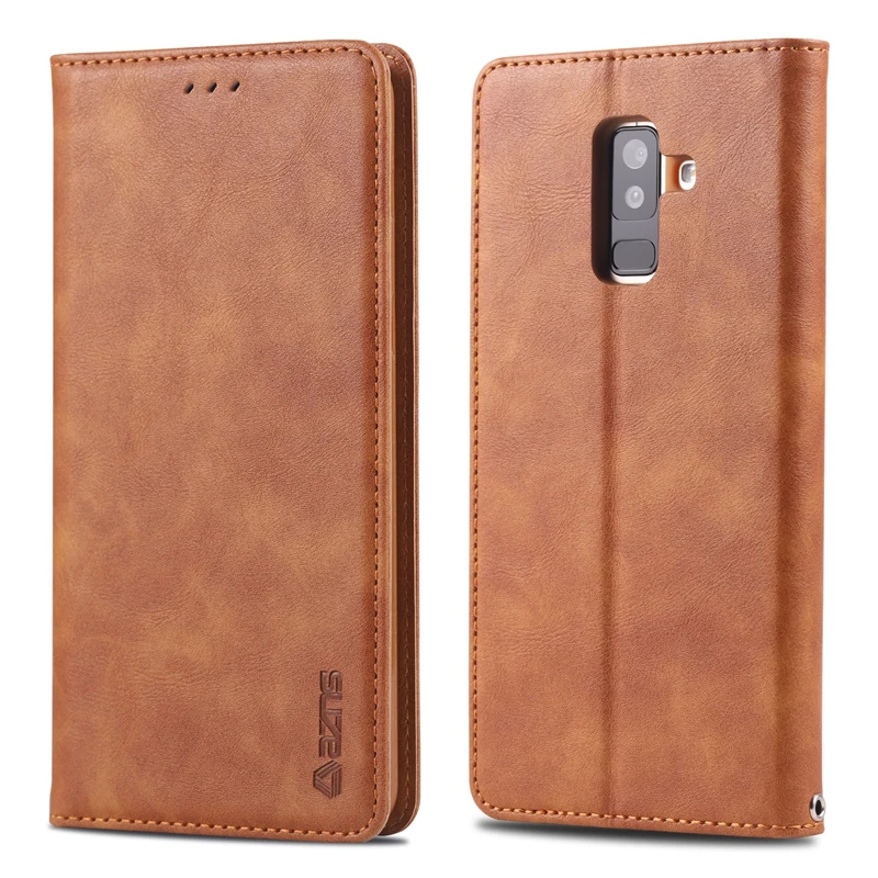 Флип-кожаный чехол для Fundas samsung Galaxy A6 Plus, флип-чехол для Coque samsung Galaxy A6 Plus, чехол-кошелек, чехол для телефона