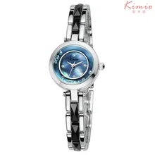 Kimio Marca Relojes de Lujo Vestido de Diamantes de Imitación de Cerámica Reloj de Las Mujeres Damas Impermeable Reloj de Cuarzo relogio feminino