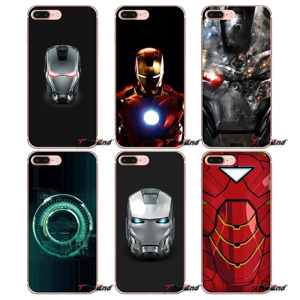 Iron Man Gray Steel Helmet Soft Case Cover For Samsung