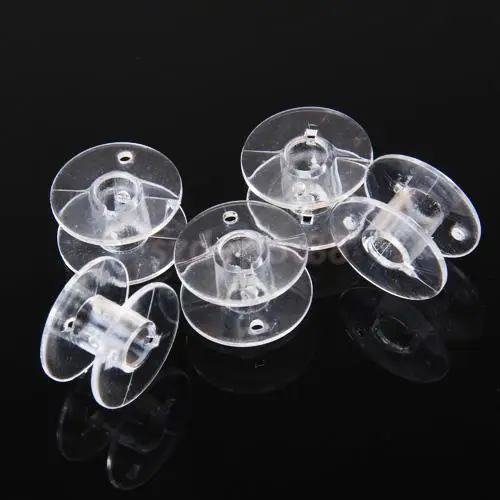 

5pcs Clear Plastic Spools for Thread String / Sewing Machine Bobbin Case 20x11mm