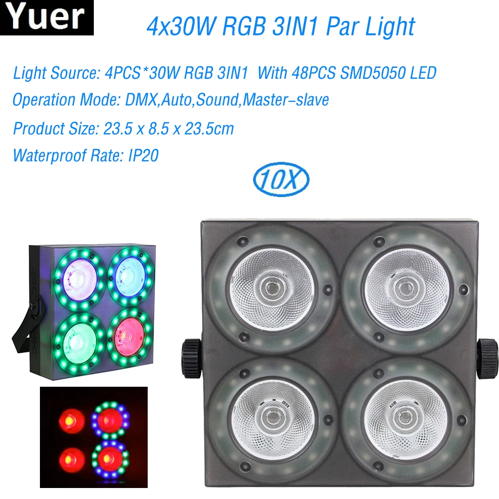 Led Par сценический свет RGB 4x30 Вт Дискотека лазерные DMX Dj контроллер эффектов