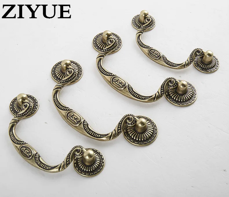 

2PCS/Lot Free Shipping Antique cupboard closet Drawer Cabinet Door Handles and Knobs Vintage dresser Knob