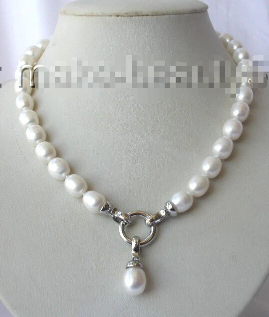 

FREE SHIPPING>>>@@ > stunning big 12mm baroque white freshwater cultured pearl necklace s1712^^^@^Noble style Natural Fine jewe