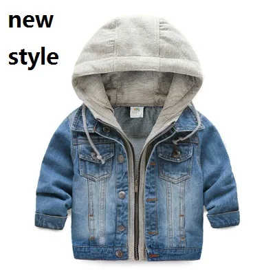 Детские куртки; джинсовые куртки с капюшоном для мальчиков; детская одежда для девочек; пальто для малышей; Повседневная Верхняя одежда; Новая брендовая фабрика - Цвет: new style