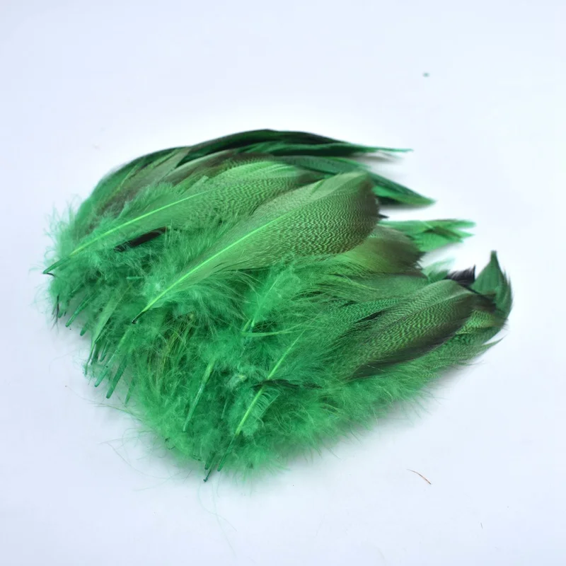 20 шт./лот, натуральное утиное перо для рукоделия, вечерние украшения, цветные перья для изготовления ювелирных изделий, материалы DIY Home plume - Цвет: Grass green