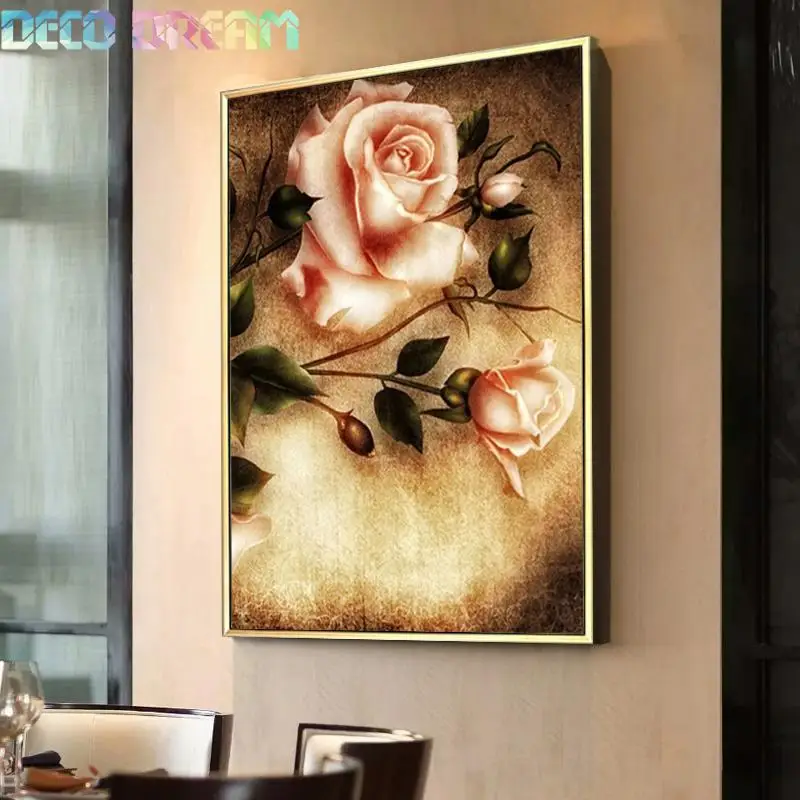 

Diy Full Pebble Round Diamond Painting Rhinestones Embroidery Kit Memories Of Past Antiqued Flower Mosaic Decor As A Hobby Gift