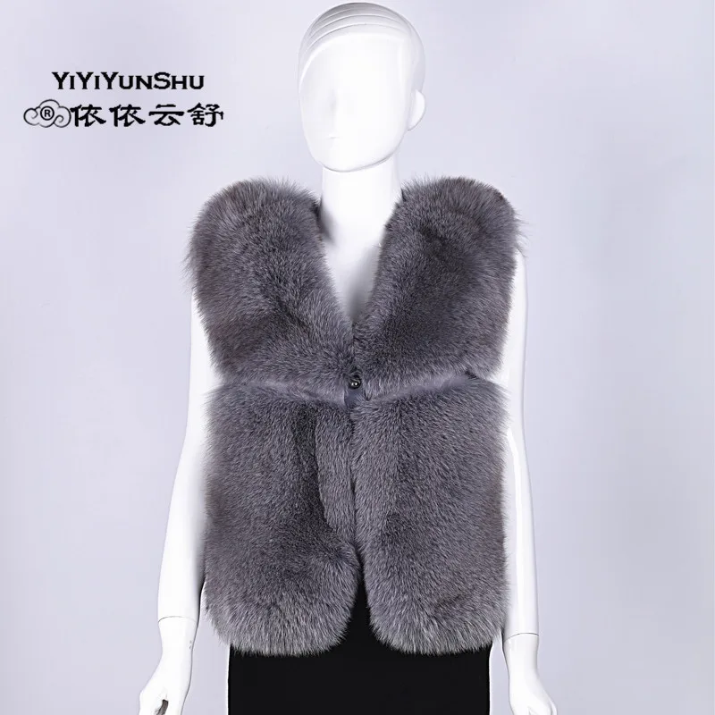 Luxe 4 3 6 color Gilet Pour Chaude Femelle Color Épaisse color Nouveau color color 1 Veste Fourrure Renard Réel Femmes 5 Mode color De Yiyiyunshu Russe Hiver Complet 2 Pelt Naturel S4FFUq
