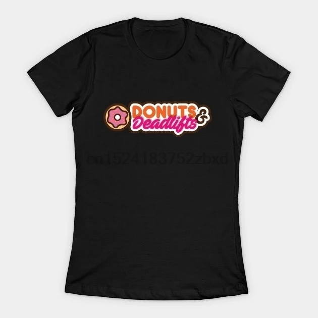 

Mens Donuts and Deadlifts Letters Print Deadlift Funny T shirts