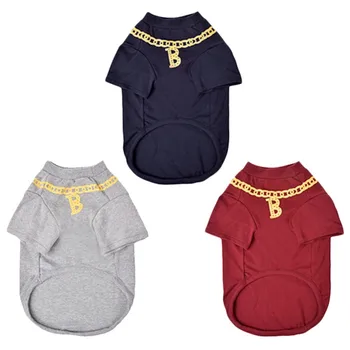 

Newest Pet Clothes Cotton Dog Hoodie Letter B Fashion Hiphop T-shirt Pets Coat Outwear Apparel Sweatshirt Clothes for Small Dogs