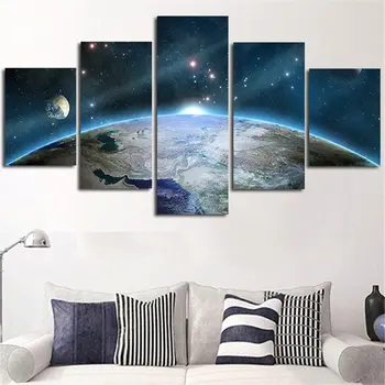 

HD Printed painting Premium Quality Canvas Printed Wall Art Poster 5P Sunrise The Earth Canvas Painting Home Decor Painting