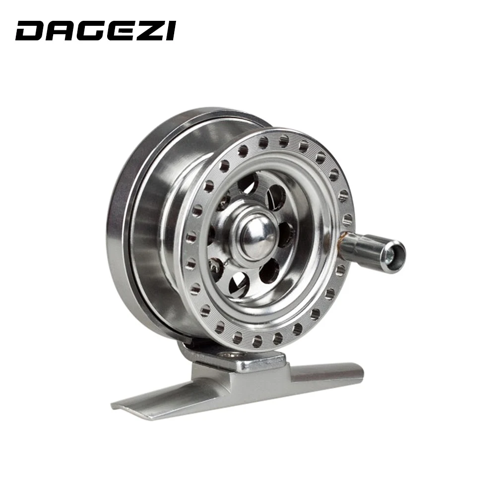 

DAGEAI New all-metal Machined Aluminum ice fishing reel 50mm 4#/70m Left/Right Handed Fly Fishing Reel