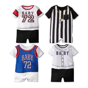 

Summer Basketball Baby Rompers Baby Girl Clothes Cotton Short Sleeve Toddler Jumpsuit Infant Baseball Boy Sport Suit outfit Cute