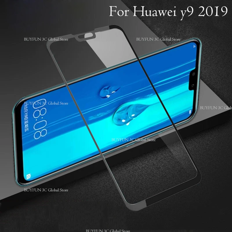 

Tempered glass on the for Huawei y9 2019 screen protector glass huawey hauwei y9 2019 y 9 JKM-LX1 film safety verre tremp sheet