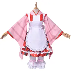 Rozen Maiden Rose Girl Hinaichigo Kleine Beere костюм кимоно для косплея женское платье форменные костюмы розовый Театральный Костюм Лолиты