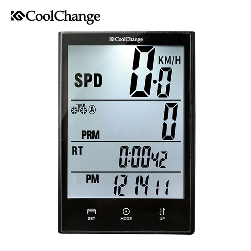 

CoolChange Bicycle Computer Odometer Wireless And Wired Stopwatch Waterproof Large Screen Cycling MTB Bike Computer Speedometer