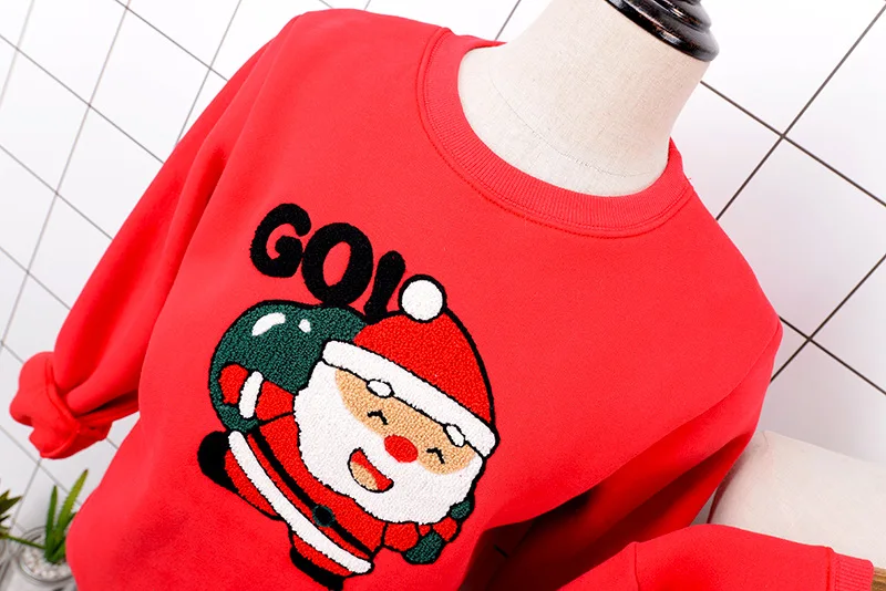 Одинаковые комплекты для семьи; Рождественский плюшевый зимний теплый свитер для папы, мамы и детей; комбинезон для мальчиков и девочек; милый пуловер с рисунком; одежда из хлопка