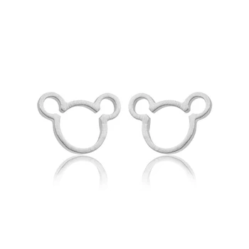 

Wholesale NEW Charm Cartoon Comic Books Tiny Mouse Stud Earring Fashion Jewelry Stainless Steel Earring For Women Brincos 2019
