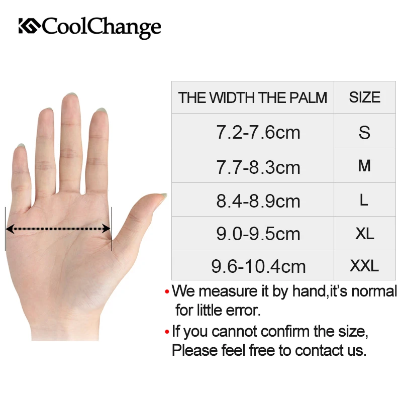 CoolChange bicicleta Guantes de dedo medio verano deportes bicicleta Guantes de esponja a prueba de golpes a prueba transpirable MTB bicicleta Guantes de Ciclismo