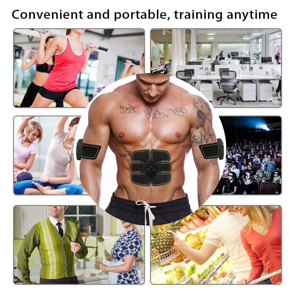 Muscle Electric Machine Training Abdominal Arm Trainer Slimming Body Belt Fat Gear EMS Technology ABS |