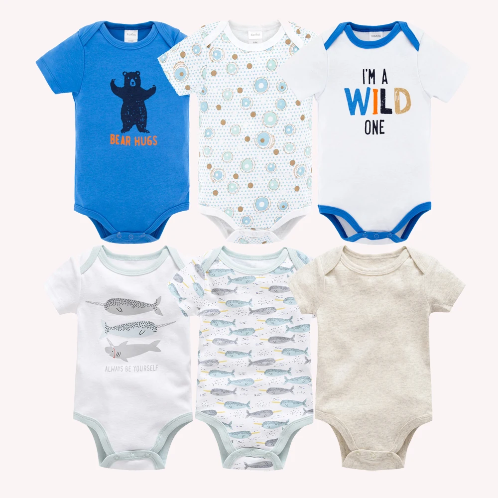 

2019 6PCS 3PCS Summer Baby Clothes roupa de bebes Short Sleeve Newborn Baby Rompers Cotton Baby Girls Boys Clothing