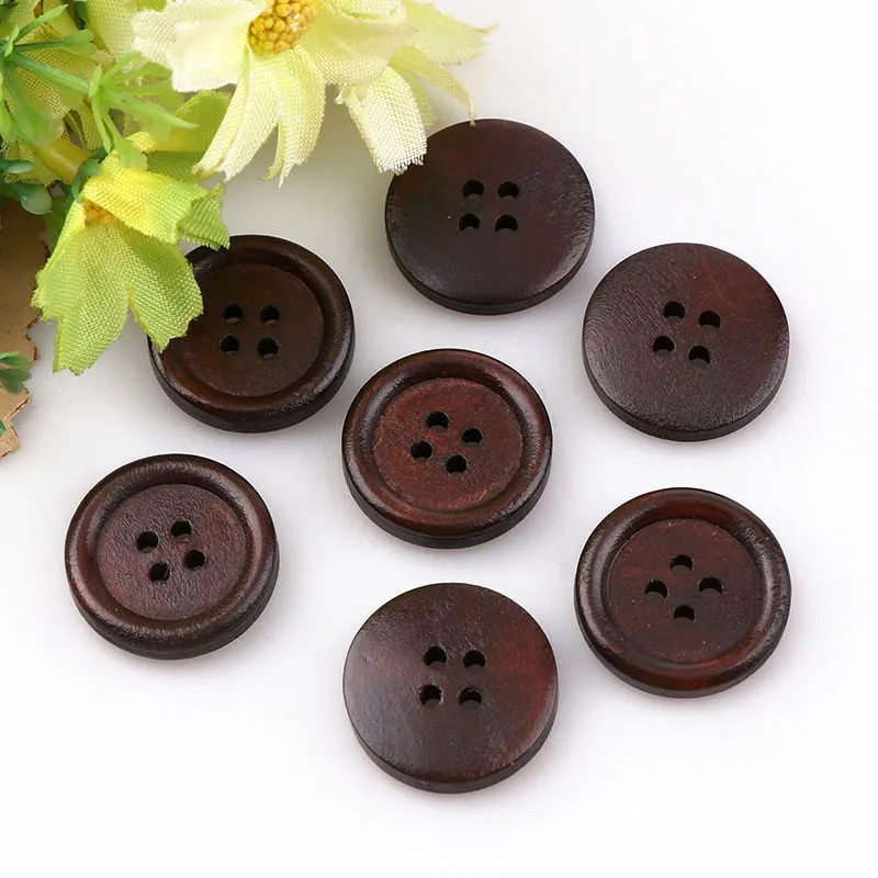 Wooden Buttons Oval Flower pattern Fit decoration Sewing scrapbooking 30mm