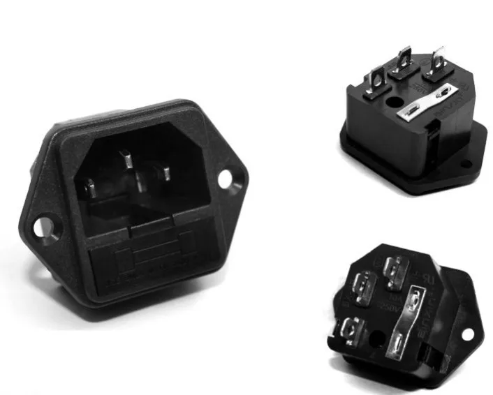 

5pc AC power socket outlet with Fuse SS-8b