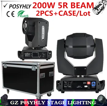 

2PCS/ RGBW 4IN1 5R 200W beam lights+ Flight Case 5r beam light moving head light professional dj equipment