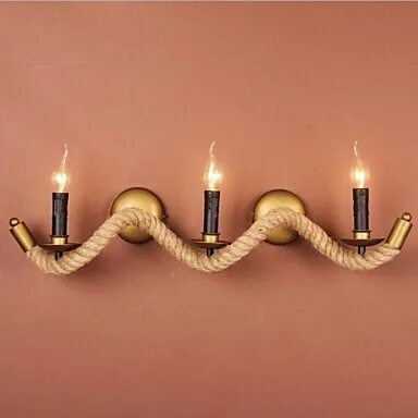 

3 Lights American Loft Style Vintage Industrial Wall Light With S shape,For Home Living Wall retro Sconce,E14 Bulb Included