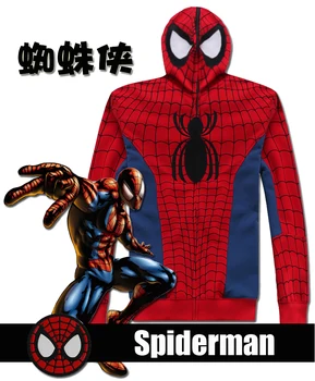

[Stock]2016 NEW High quality XS-XXL Marvel Comic Spiderman figure Peter cosplay hoodie jacket Unisex Coat free shipping