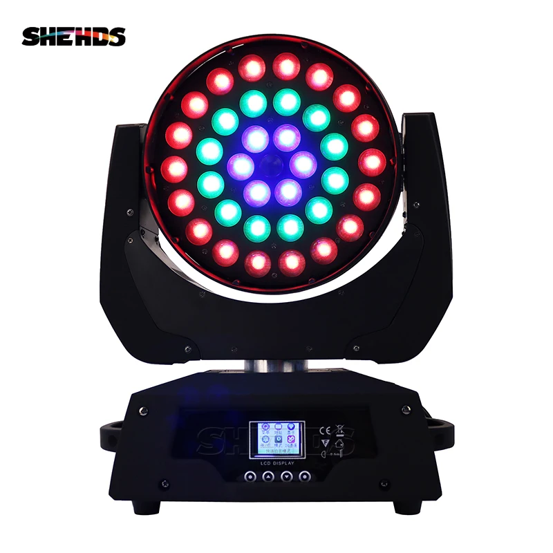

Fast Shipping LED Wash Zoom Moving Head Light 36x18W RGBWA+UV 6IN1 Key board/ Loop control effect good for DJ Disco KTVParty Bar