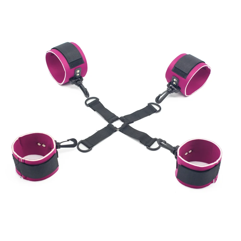  Adult Games 3 pce Bondage Under Bed Restraints Set Fetish Erotic Toys Handcuffs Mark SM Sex Toys fo