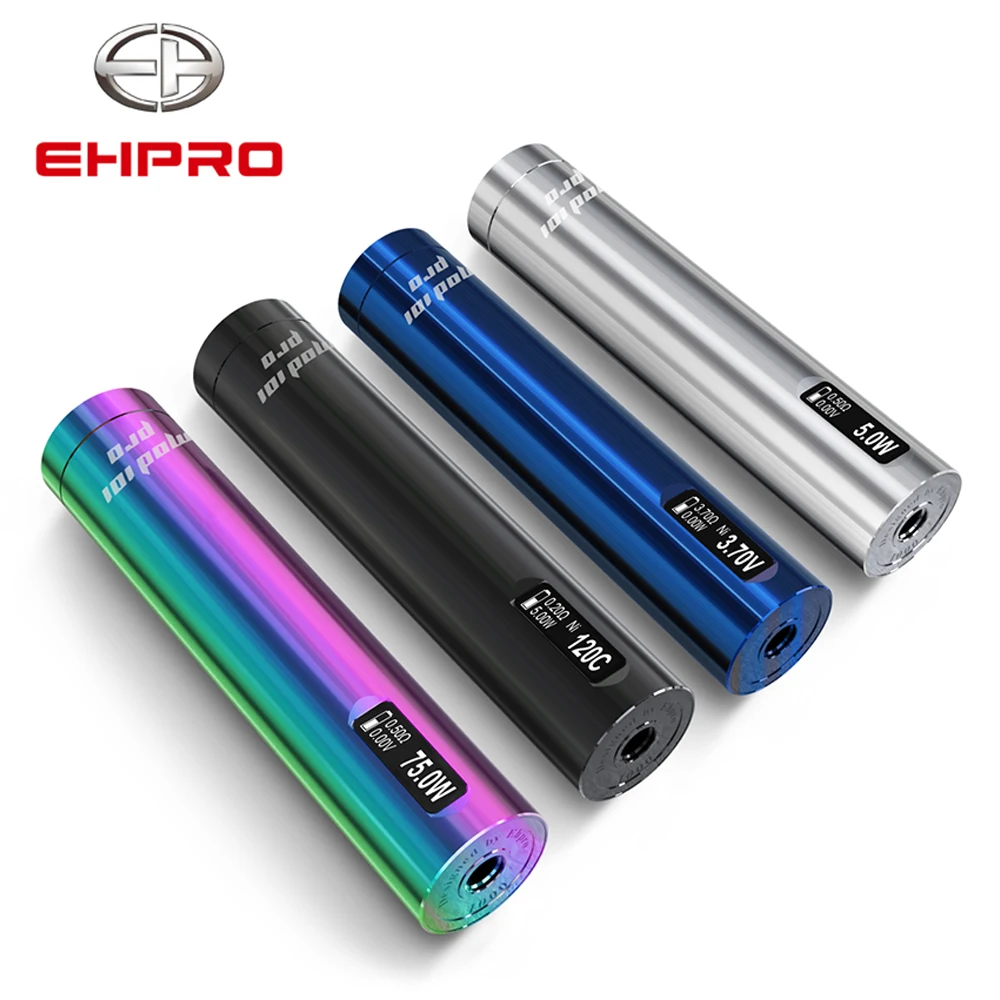 Ehpro Mod 101 Pro 75 Вт мех Mod 510 нитки 0,69 "экран электронная сигарета 20700 18650 21700 батарея механические для Vape