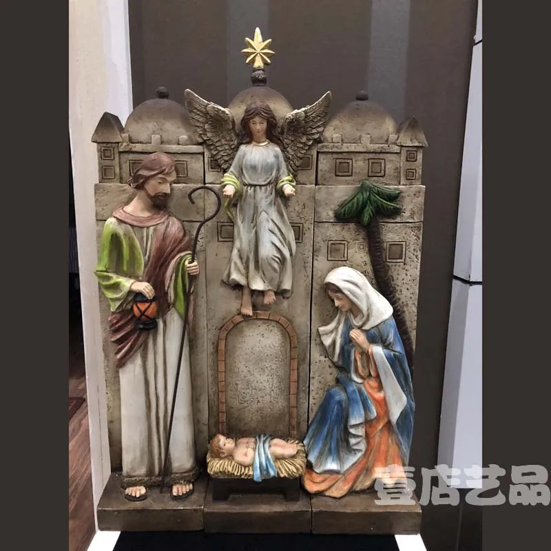 Святая семья Дева Мария святой отец ангел религиозное кормушка групповое