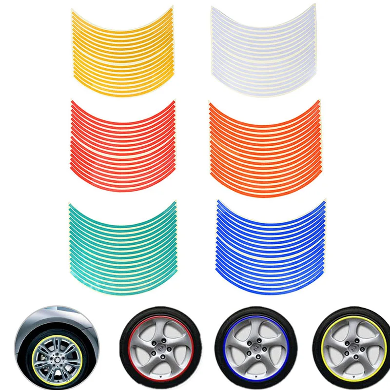 1 шт. наклейка на обод колеса защита шин украшения аксессуары для мотоциклов Автомобильные отражающие наклейки