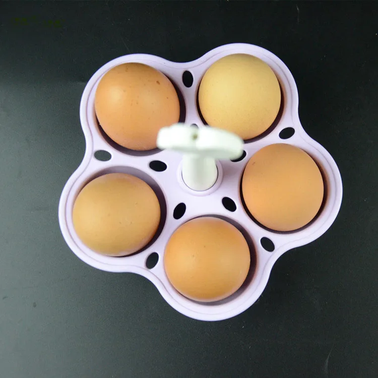 1PC PP Plastic 5 Holes Egg Boiler Steamer Tool Microwave Egg Poachers