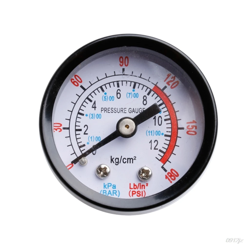 Air Compressor Pneumatic Hydraulic Fluid Pressure Gauge 0 12Bar / 0