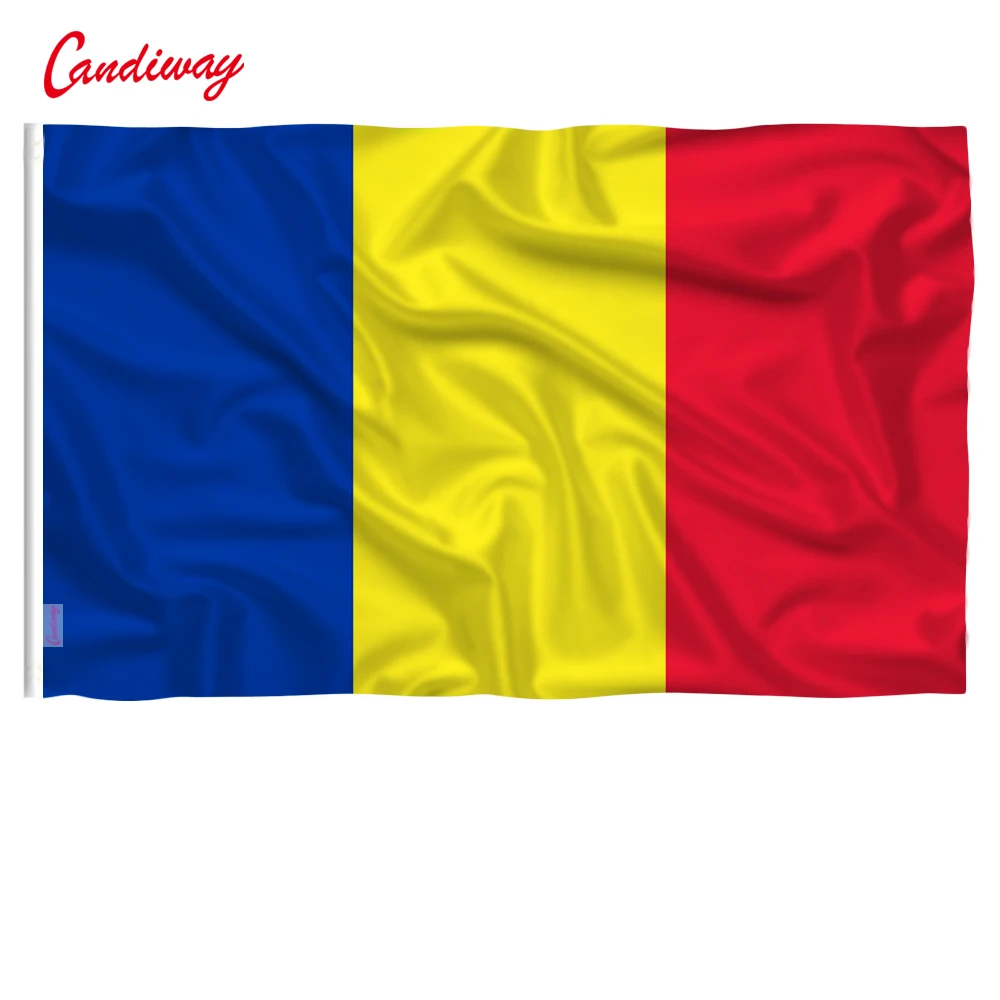 

90 x 150cm Romania Flag Europe National Flag All Over The World hot sell goods Banner brass metal holes NN056