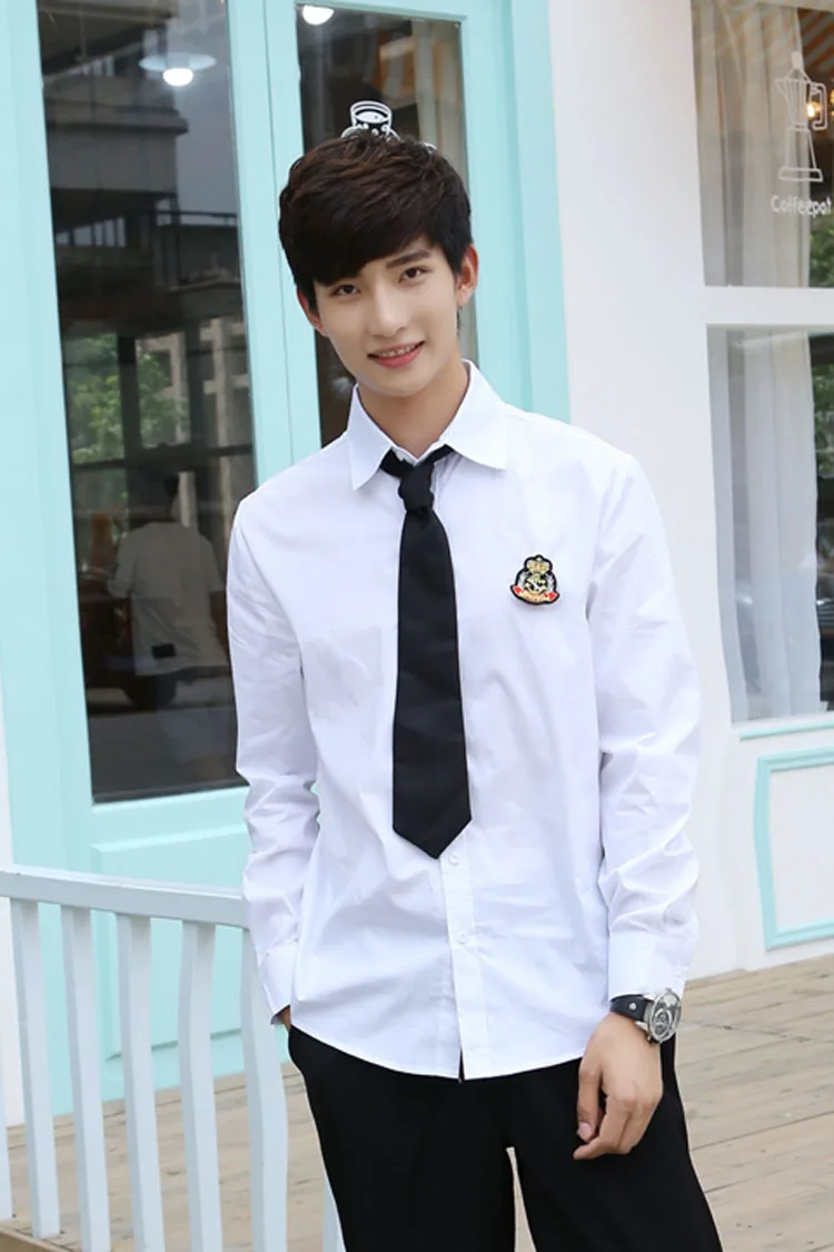 Корейская школьная форма, белая рубашка + юбка для школьниц, рубашка + штаны, японская школьная форма для мальчиков, карнавальный костюм