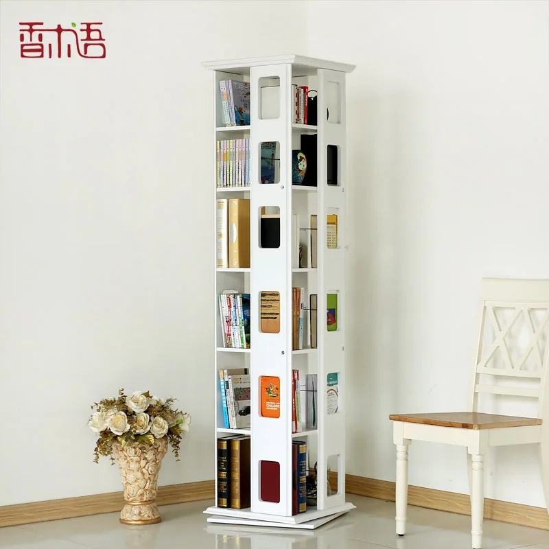 Pragmatic Bookshelf Rotary Dressing Fragrant Wood Wood Shelves Cd