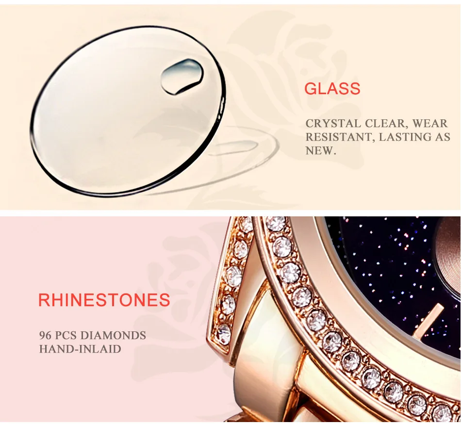 Кварцевые часы для женщин, дизайн, розовое золото, механизм, стразы, топ, Роскошные Алмазные женские водонепроницаемые повседневные креативные наручные часы