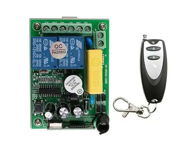 Последний AC 220V 2 CH 2CH пульт дистанционного управления двери гаража RF беспроводной