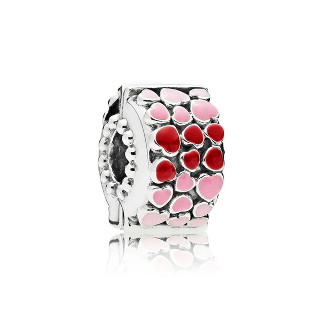 

Kristie 100% 925 Sterling Silver 1:1 Genuine Gem 796594ENMX BURST OF LOVE CLIP Fit DIY Bracelet Original Women Wedding Vintage