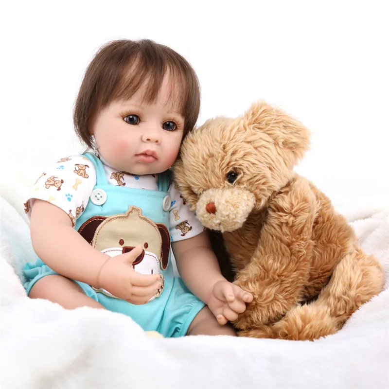 

50cm soft real touch silicone boneca bebes reborn silicone reborn toddler baby l.o.l dolls kids birthday Christmas gift