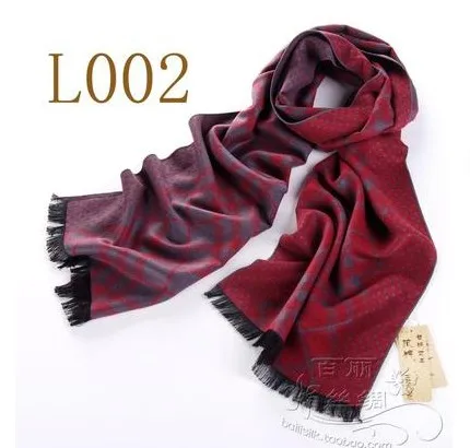 Silk warm and delicate 8 mulberry silk men's scarf to warm up and down black and white grey 005 male scarf Scarves