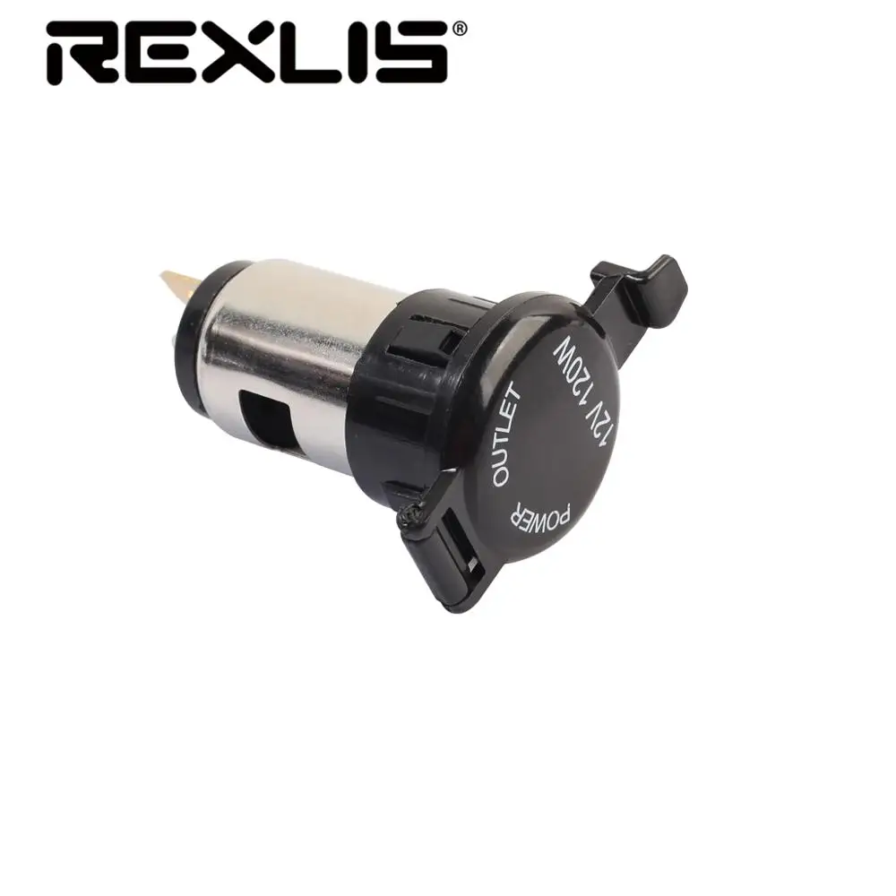

REXLIS 12V 24V automobile cigarette lighter socket ABS with waterproof cover motorcycle/automobile power cigar lighter socket