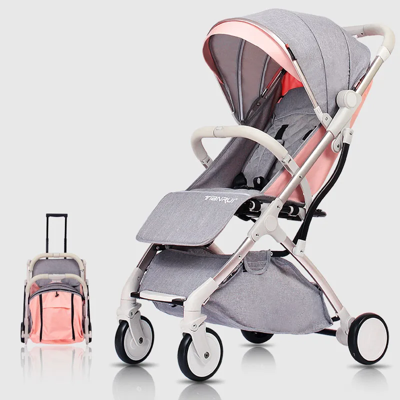 baby str High landscape children's trolley double-sided can be lying can be folded umbrella folding car four round German l