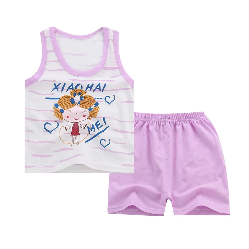 

The Pretty Girl Cartoon Pattern Baby Girl Clothing Sets Casual Baby Boy Clothing Outfits