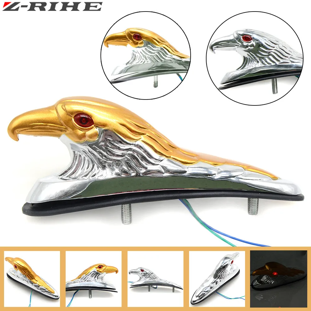 

Motorcycle Front Fender Eagle Head Ornament Statue For Harley Honda Kawasaki ktm Motorbike Dirt Bike Universal Bonnet Emblem