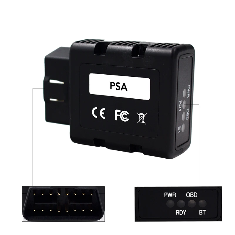 Для ситроен для Peugeot PSACOM PSA-COM диагностический инструмент Bluetooth PSA com Bluetooth OBD OBD2 для ЭБУ/ключевой программирующий/DTC/Подушка безопасности