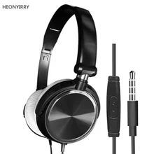 New Wired Headphones With Microphone Over Ear Headsets Bass HiFi Sound Music Stereo Earphone For iPhone Xiaomi Sony Huawei PC